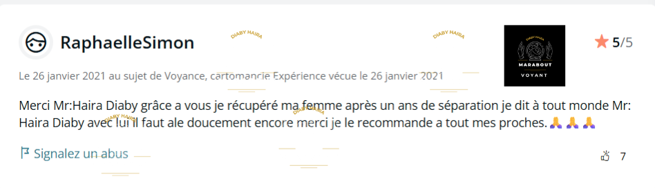 Marabout Belgique : Un Guide Complet Pour Le Métier Marabout 5 retour affectif